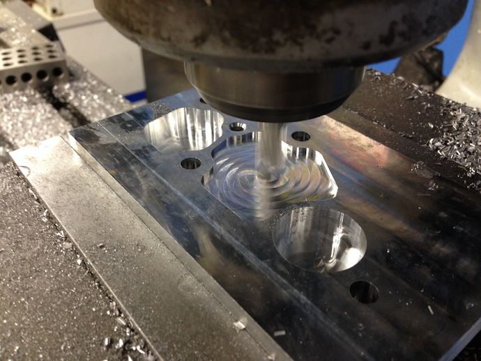 Machining right chassis case